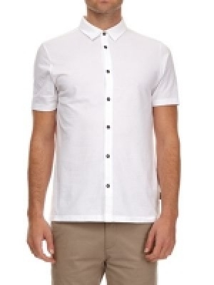 Burton - White short sleeve pique shirt £12.00