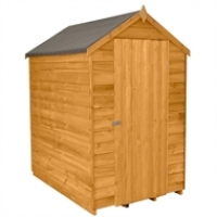 Homebase Forest Forest Golden Brown Overlap Apex Dip Treated Wooden Shed - 4