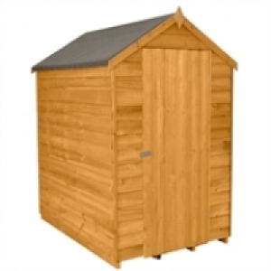 Forest Golden Brown Overlap Apex Dip Treated Wooden Shed - 4