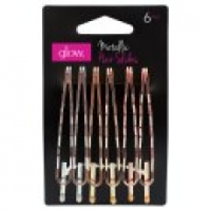 6 Metallic Hair Slides &pound;2.00