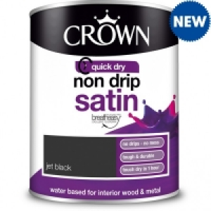 Crown Non Drip Satin Jet Black 750ml
