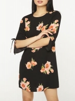 Debenhams  Dorothy Perkins - Petite black floral shift dress