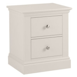 Debenhams - Grey Oxford bedside cabinet with 2 drawers &pound;240.00