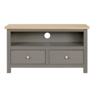 Corndell - Small light grey Marlow TV unit
