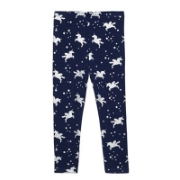 Debenhams  bluezoo - Girls navy sparkle unicorn print leggings