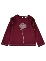 Debenhams  Outfit Kids - Girls red sequin flower t-shirt