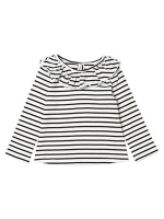 Debenhams  Outfit Kids - Girls black long sleeve ruffle stripe top