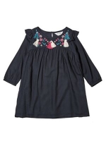 Debenhams  Outfit Kids - Girls navy embroidered dress