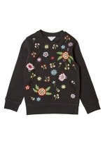Debenhams  Outfit Kids - Girls black floral embroidered sweatshirt