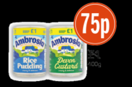 Budgens  Ambrosia Devon Custard and Rice Pudding