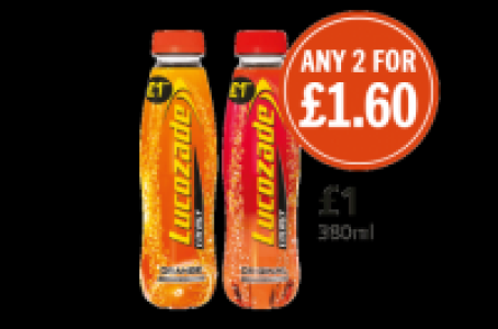 Lucozade Energy Orange and Original £1.60
