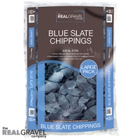 HomeBargains  Real Gravel Company: Blue Slate Chippings 20kg