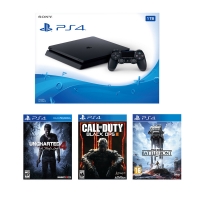 BargainCrazy  Sony PlayStation 4 1TB Black Console With 3 Games + Extra Wi