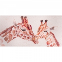 JTF  Canvas Print Giraffe Hydrangea Poppy Assort 60x30cm