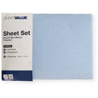 BigW  Smart Value Microfleece Sheet Set - Denim