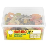 Makro  Haribo Giant Sour Suckers Tub of 60