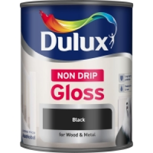 Dulux Non Drip Gloss Paint Black 750ml £10.00