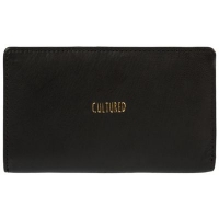 Debenhams  Cultured London - Black Kelly soft leather RFID purse