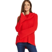 Debenhams  Phase Eight - Red Cadmium Cateline cowl swing knitted jump