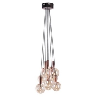 Debenhams  Home Collection - Cole Glass and Copper Metal Cluster Light