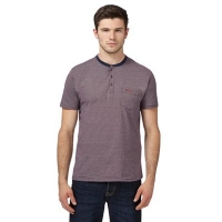 Debenhams  Ben Sherman - Purple striped t-shirt
