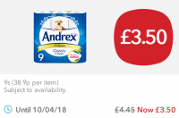 Cooperative Food  Andrex Toilet Tissue Pure White