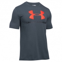 InterSport Under Armour Mens Sportstyle Logo Short Sleeve Grey T-Shirt
