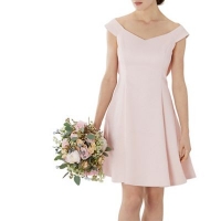 Debenhams  Coast - Blush pink Avela fit and flare bridesmaid dress