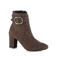 Debenhams  The Collection - Grey suedette high block heel ankle boots