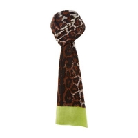 Debenhams  Dune - Light green Lelly leopard print scarf with lime tri