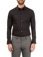 Debenhams  Burton - Black long sleeve stretch shirt