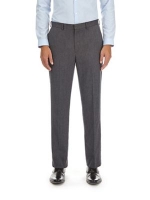 Debenhams  Burton - Charcoal regular fit herringbone trousers