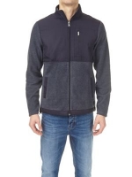 Debenhams  Burton - Navy funnel neck nylon panel fleece jacket