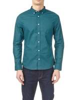 Debenhams  Burton - Emerald long sleeve oxford shirt