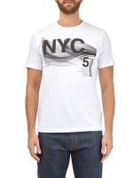Debenhams  Burton - White nyc hi-build t-shirt