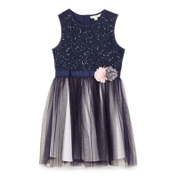 Debenhams  Yumi Girl - Blue 3d corsage embellished tulle dress