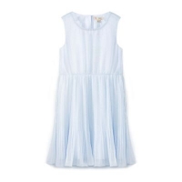 Debenhams  Yumi Girl - Girls blue mock pearl neckline occasion dress