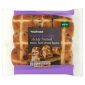 Waitrose Mini Richly Fruited Hot Cross Buns £1.69
