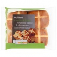 Ocado  Waitrose Bramley Apple & Cinnamon Hot Cross Buns
