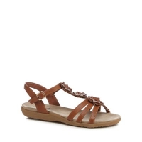 Debenhams  Good for the Sole - Tan Gaisy wide fit ankle strap sandals