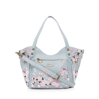 Debenhams  Mantaray - Pale blue butterfly embroidered tote bag