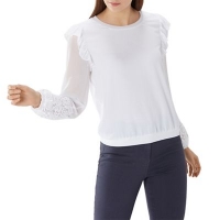 Debenhams  Coast - White Elena lace sleeve sweater