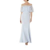 Debenhams  Coast - Pale blue lace Izel bardot maxi bridesmaid dress