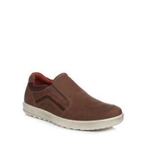 ECCO - Brown leather Ennio slip on shoes &pound;76.00