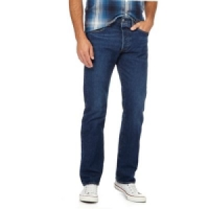 Levis - Blue 501 mid wash straight leg jeans