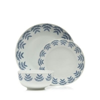 Debenhams  Home Collection - Blue 12 piece leaf print dinner set