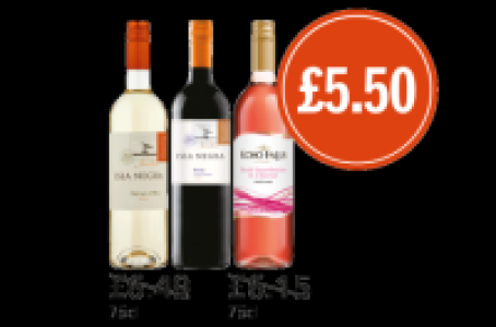 Budgens  Isla Negra Sauvignon Blanc, Isla Negra Seashore Merlot Caber