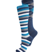 Aldi  Argyle/ Stripes Riding Socks 2-Pack