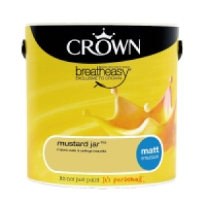 Crown Matt Emulsion Paint Mustard Jar 2.5L £12.00