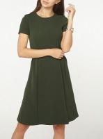 Debenhams  Dorothy Perkins - Tall green crepe fit and flare dress
